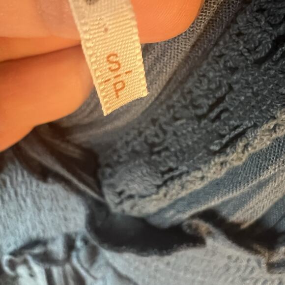 Free People Endless Summer Marysia Maxi Dress Blue Vneck Bohemian Crochet S NWOT - Picture 8 of 10